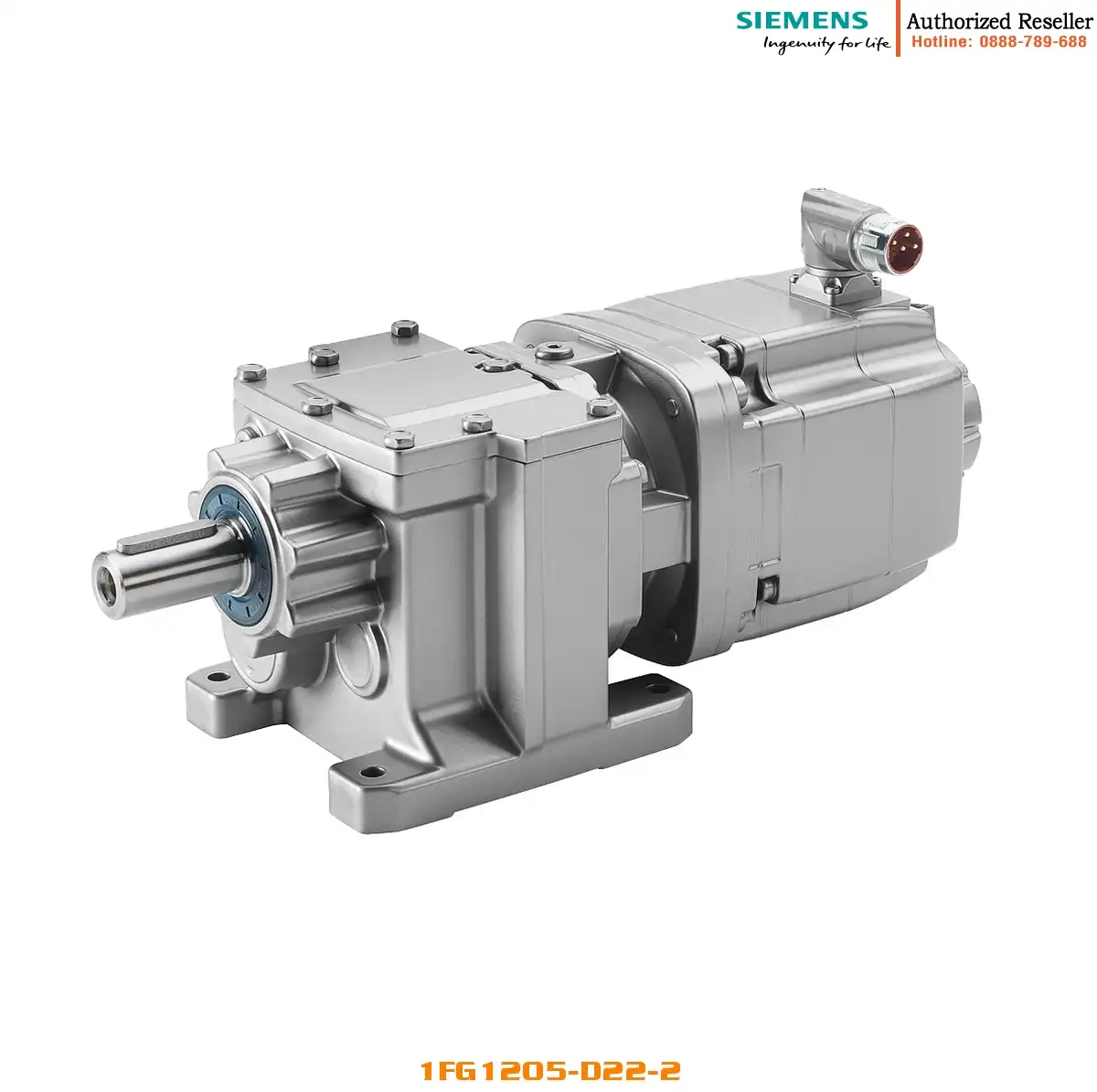 Động cơ servo đồng bộ SIMOTICS S-1FG1 1FG1205-..D22-2, hộp số helical D59, 600V