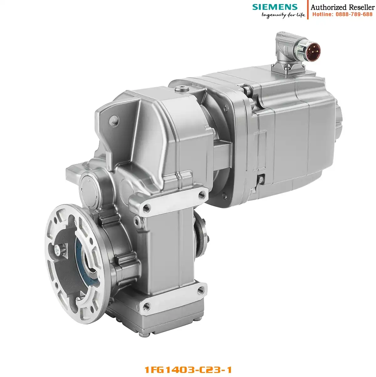 Động cơ servo đồng bộ 1FG1403-..C23-1... SIMOTICS S-1FG1, hộp số FD49, 4.5 Nm
