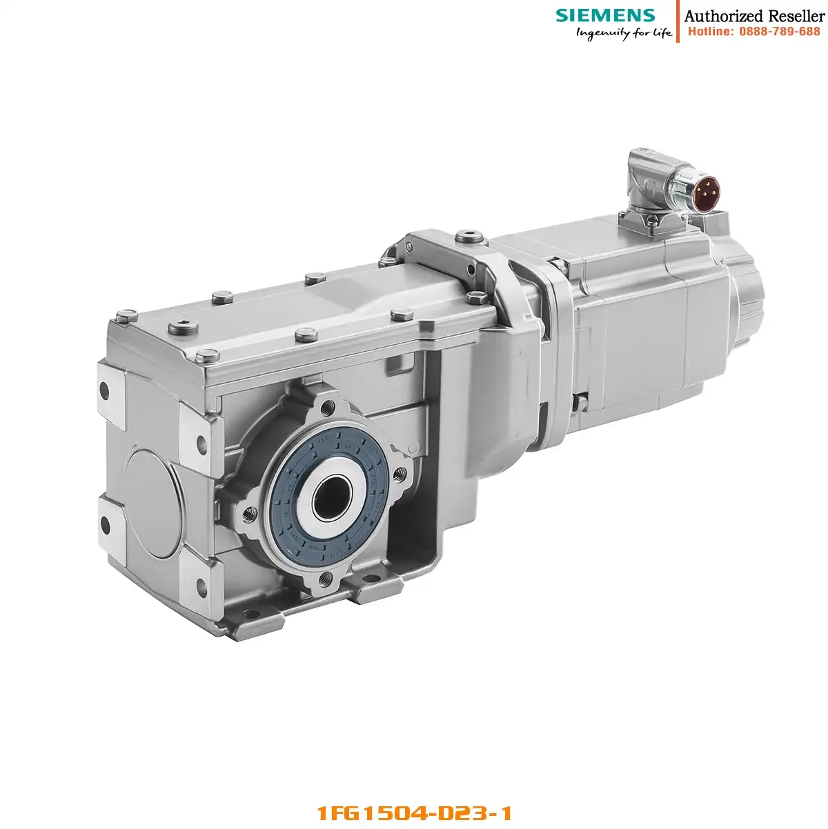 Động cơ servo đồng bộ SIMOTICS S-1FG1 1FG1504-..D23-1 với hộp số bevel K39, 0.74 kW