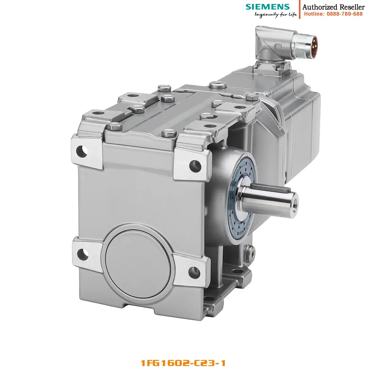 Động cơ servo đồng bộ 1FG1602-..C23-1... SIMOTICS S-1FG1, hộp số helical worm C39A, 0.275 kW