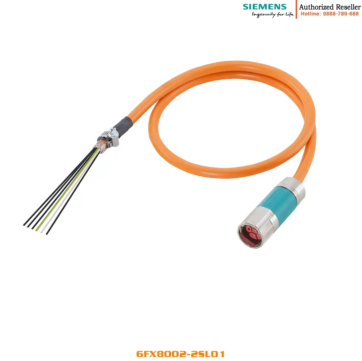 Cáp tín hiệu 6FX8002-2SL01 cho cảm biến nhiệt độ, M17 VG, 3x2x0.5+1x1, Dmax=11mm